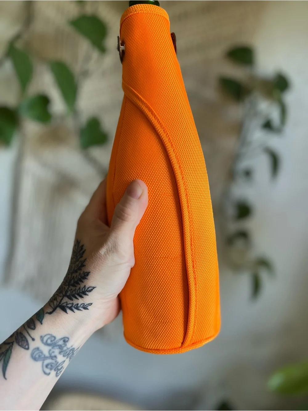 Veuve Clicquot Champagne Bottle Carrier Cooler Sleeve Orange Insulated Wine Tote